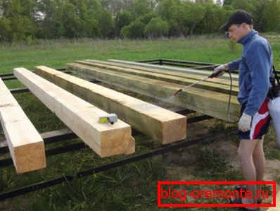 To speed up the processing of timber, use a special spray (as in the photo) To speed up the processing of timber, use a special spray (as in the photo)