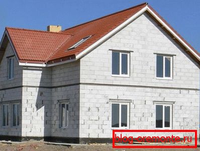 House of aerated concrete block House of aerated concrete block