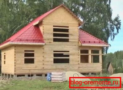 The house, based on non-profiled material, needs additional finishing The house, based on non-profiled material, needs additional finishing