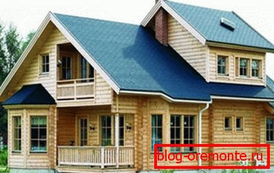 Household, built of larch, pleasing to the eye and reflects the lifestyle and preferences of the owners Household, built of larch, pleasing to the eye and reflects the lifestyle and preferences of the owners