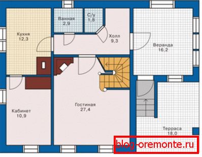 A fairly simple plan for a pre-fabricated house.