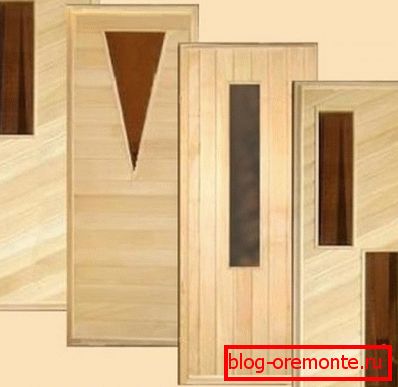 Doors from lime to the steam room with colored glass inserts