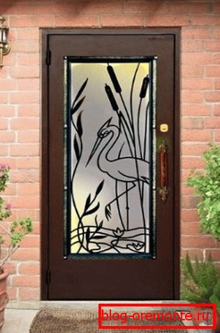 Doors with double glazing and bars Doors with double glazing and bars