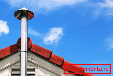 Stainless steel chimney installed