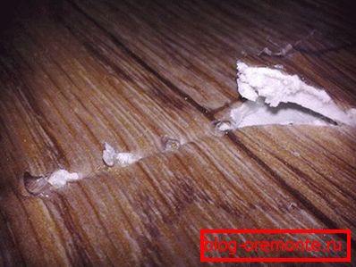 Linoleum hole