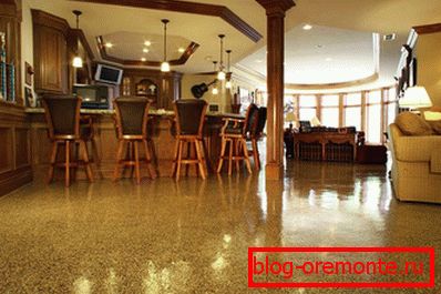 Epoxy floors in the bar