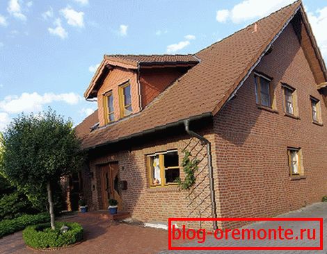 Brick facade