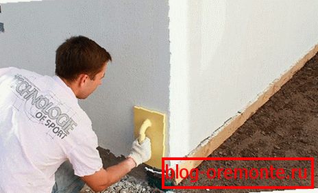 Front plaster on polyfoam and polyfoam