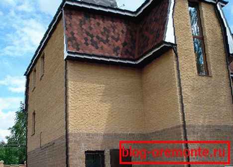 Material for finishing of aerated concrete houses