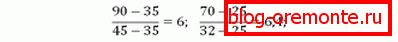 Deviation formula