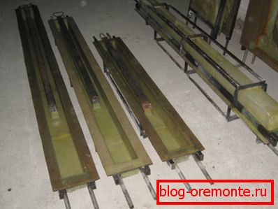 Forms for the production of concrete products Forms for the production of concrete products
