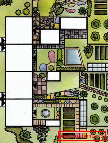 Photo - plot plan for two families. Photo - plot plan for two families.