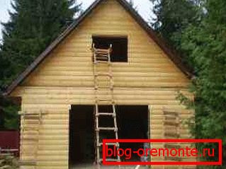 Photo of a house built using imitation bars. Photo of a house built using imitation bars.