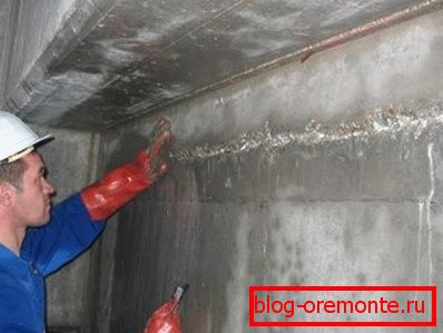 Photo of the formed concrete joint Photo of the formed concrete joint