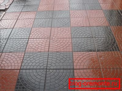 Photos of tiles on a concrete base. Photos of tiles on a concrete base.
