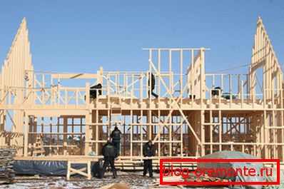 Photo preparation of the house of laminated veneer lumber Photo preparation of the house of laminated veneer lumber