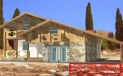 Photo of a traditional chalet home. Photo of a traditional chalet home.