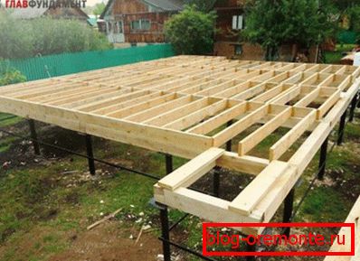 Photo of screw pile foundation for a wooden house Photo of screw pile foundation for a wooden house