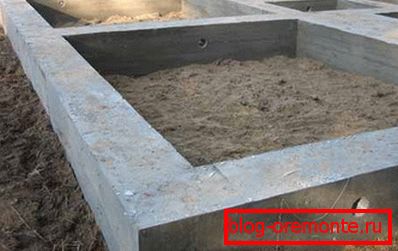 The foundation using concrete M300.