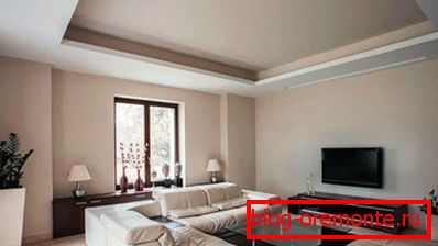 Plasterboardный короб по периметру потолка Plasterboardный короб по периметру потолка