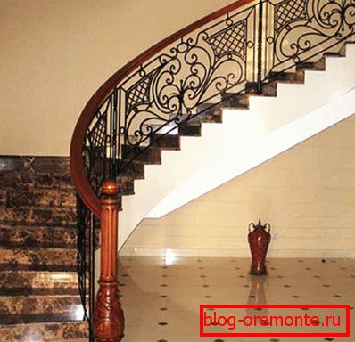 Curved handrails are an important design element. Curved handrails are an important design element.