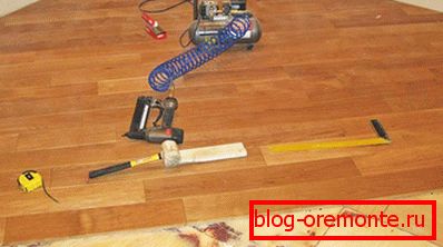 Progress of laying laminate