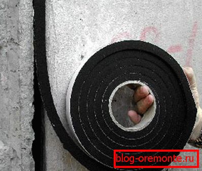 Using a special cord during waterproofing Using a special cord during waterproofing