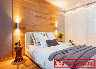 Headboard in the bedroom