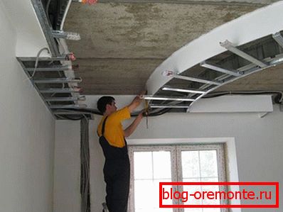 Two-level suspended ceiling itself