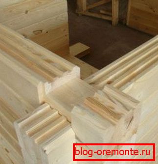 Making corners from profiled timber is almost the same as working with ordinary material.