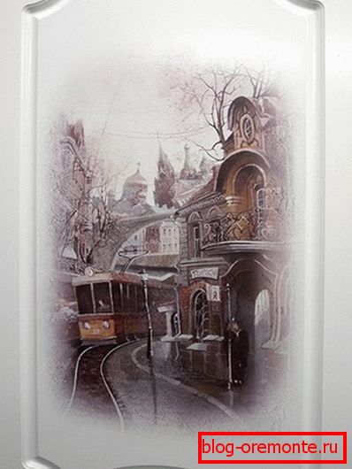 Figure glued to the door with paint and putty edges are hidden. как обновить old interior doors