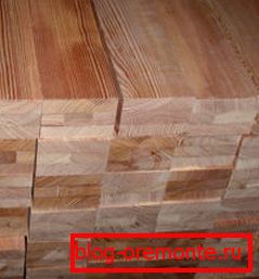 Glued larch window timber Glued larch window timber