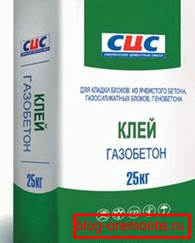 Glue for aerated concrete blocks. Glue for aerated concrete blocks.