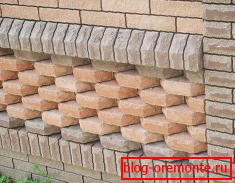 Facing brick combination