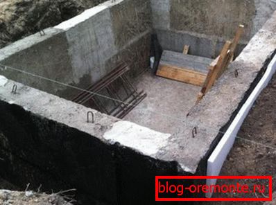 The design protected by obmazochny waterproofing. The design protected by obmazochny waterproofing.