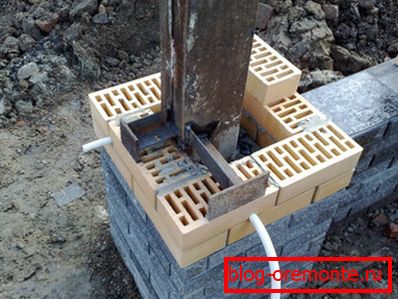 Example of making a pillar with mortgages for fastening the valves forged gates with their own hands