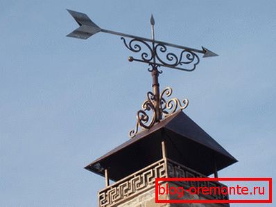 Weathervane on the chimney itself