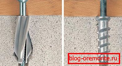Fastening to foam concrete dowels Fastening to foam concrete dowels
