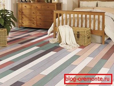 Laminate of different colors