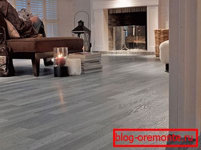 Gray laminate in white interior