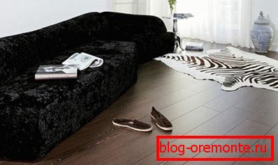 Coating wenge in the living room