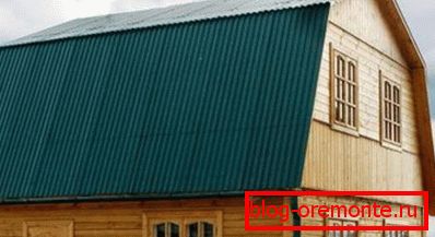 Double slope broken roof