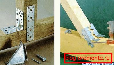 Amateur photo showing the principle of the use of corners when organizing a T-joint