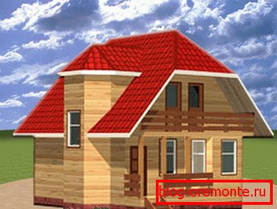 The layout of the finished house, presented in the catalog The layout of the finished house, presented in the catalog