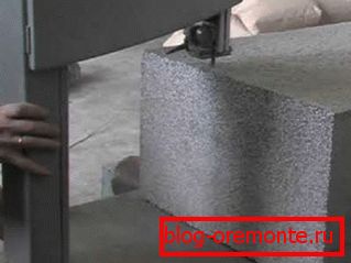 The material is well cut by conventional saws - neither disk cutting, nor diamond drilling of holes in concrete is required The material is well cut by conventional saws - neither disk cutting, nor diamond drilling of holes in concrete is required