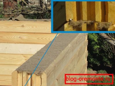 Mezhventsovy material of jute and flax for insulating the seams of wooden buildings Mezhventsovy material of jute and flax for insulating the seams of wooden buildings