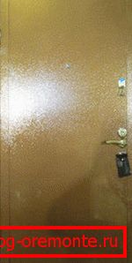Powder coating in the door finish Powder coating in the door finish