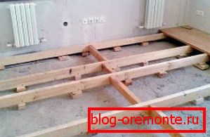 Installation of wooden boards