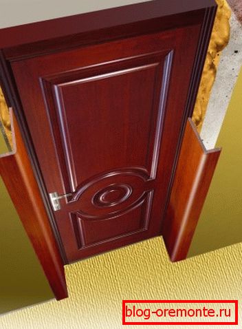 Installation of door slopes Installation of door slopes