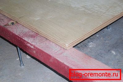 Installation of plywood floor on lagoons